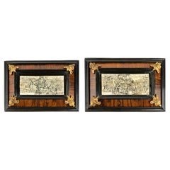 Iacopo Fiamengo 16/17th Century Pair of Engraved Panels 'Americae Retectio'