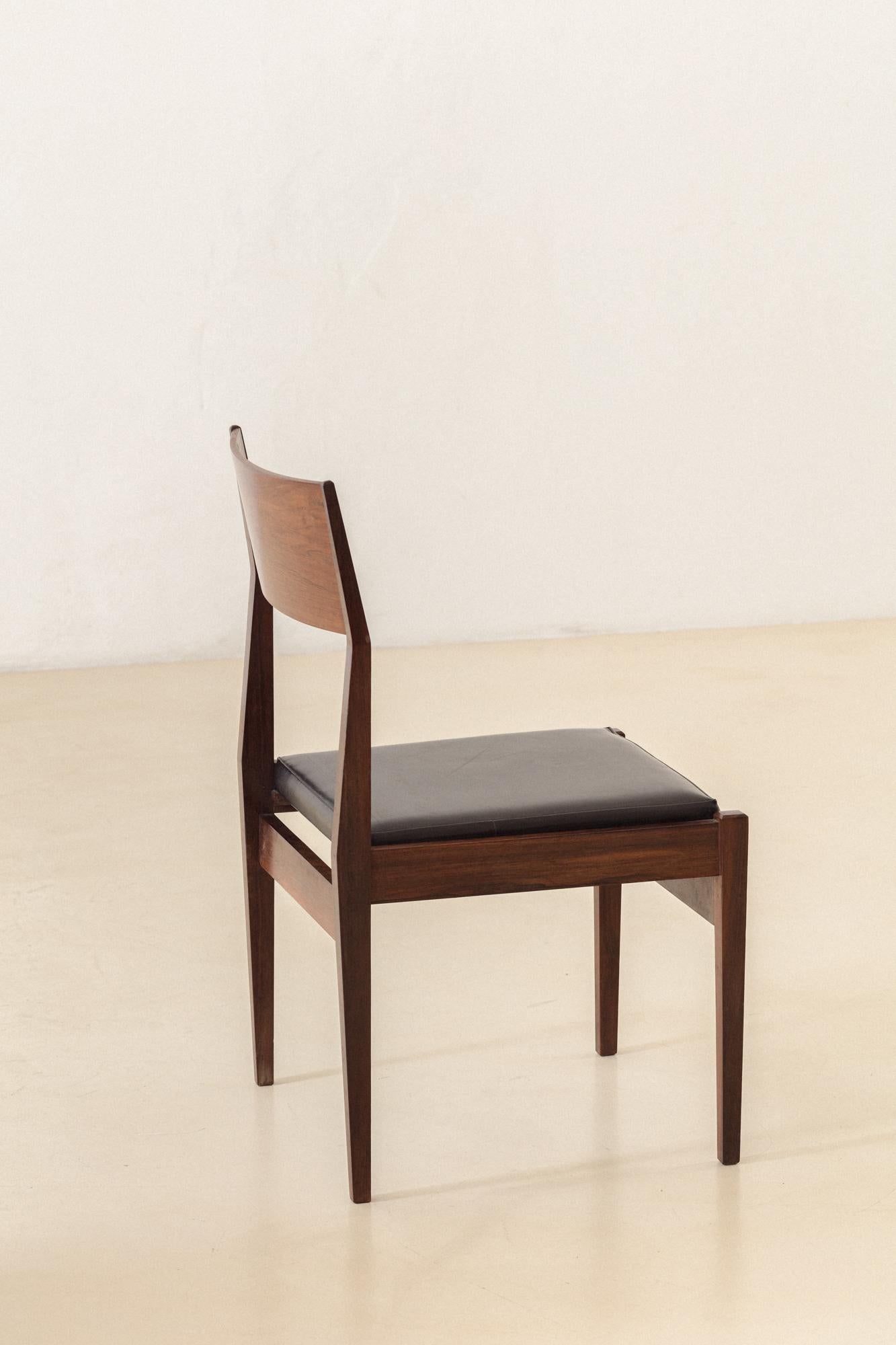 Iadê Rosewood Dining Chairs, Italo Bianchi, 1950s For Sale 2
