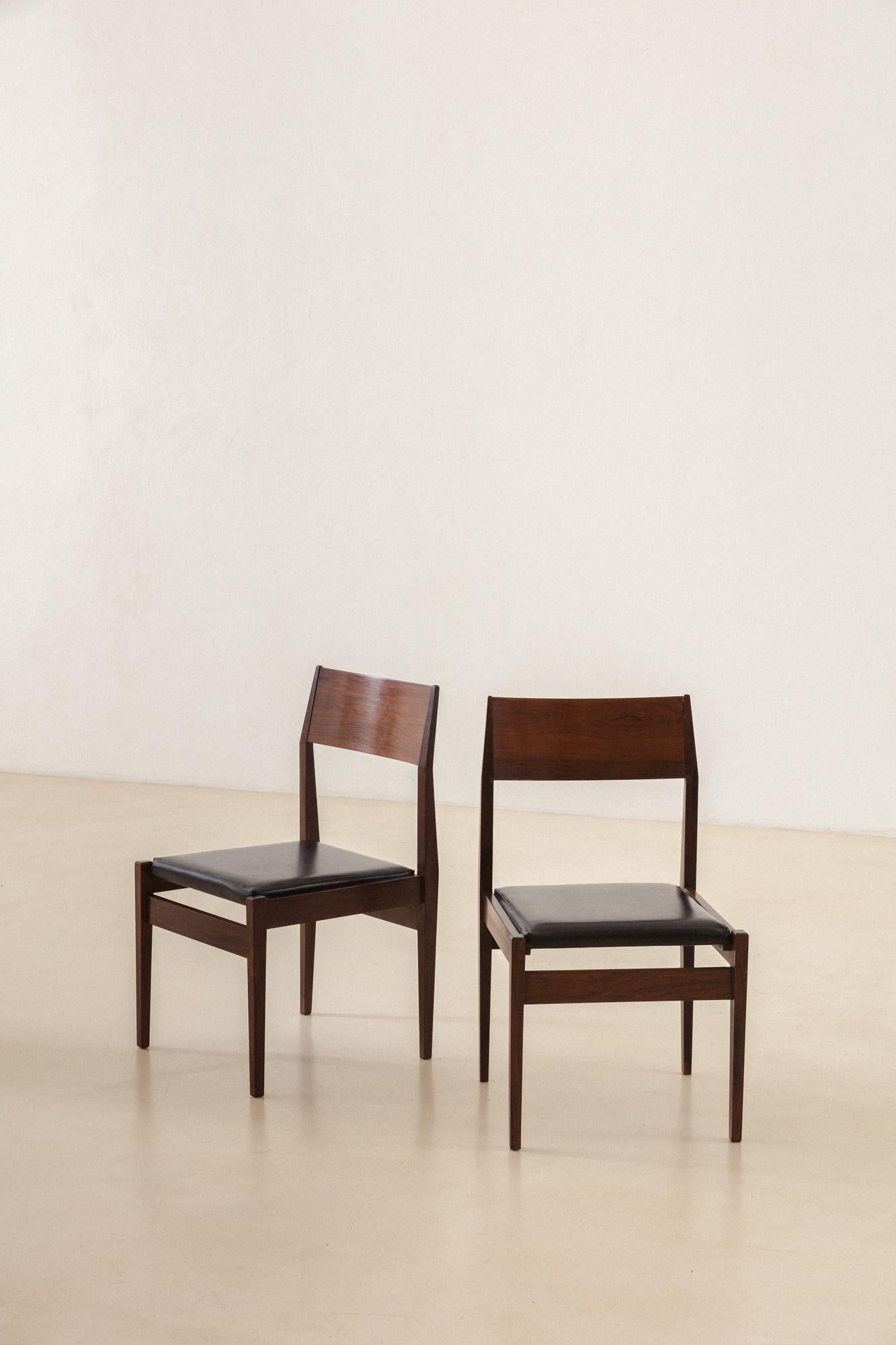 Mid-Century Modern Iadê Rosewood Dining Chairs, Italo Bianchi, 1950s For Sale