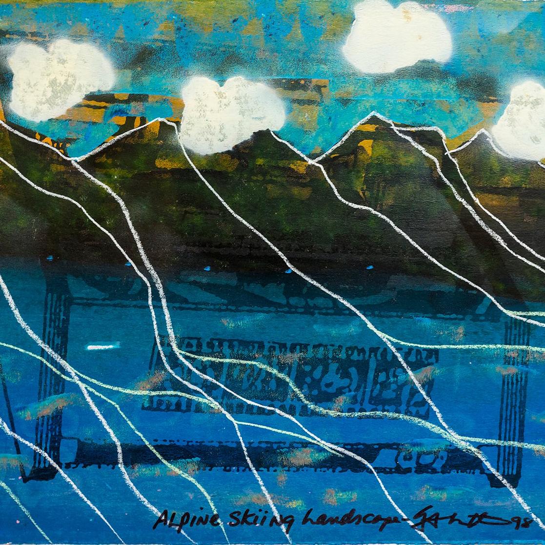 Iain Baxter& „Alpine Ski-Landschaft“, Konzeptionelles Monoprint-Gemälde  im Angebot 3