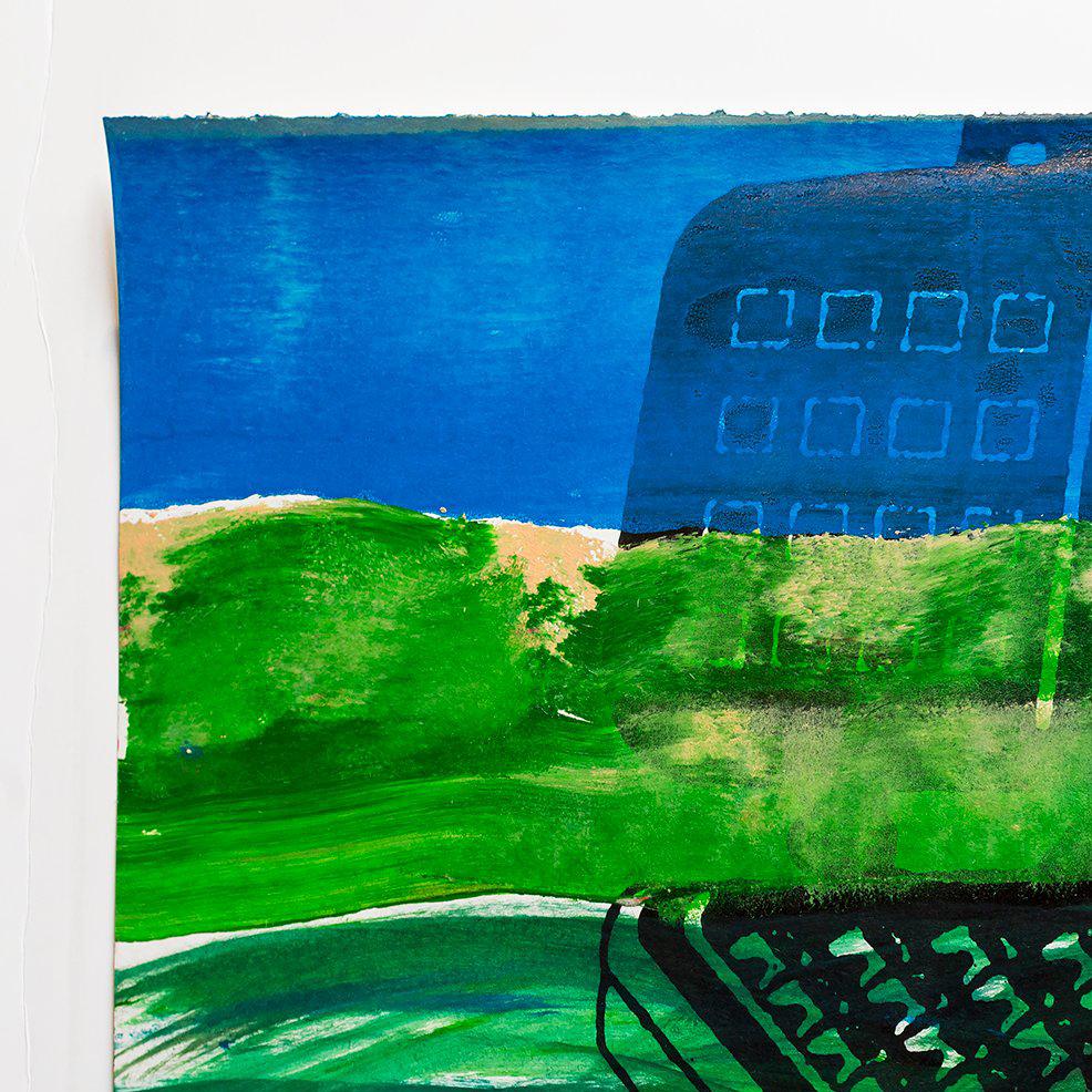 Iain Baxter& „Deflecting Landscape“ Konzeptionelles Monoprint-Gemälde im Angebot 1