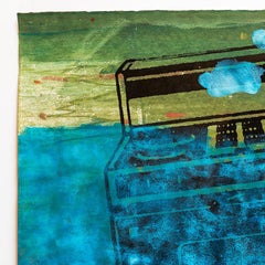 Iain Baxter& "Dislodging Landscape" Conceptual Monoprint Painting