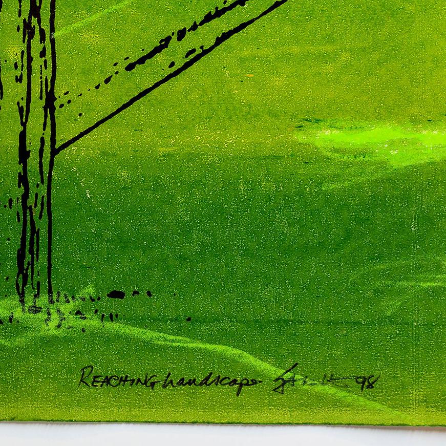 Iain Baxter& „Reaching Landscape“ Konzeptionelles Monoprint-Gemälde  im Angebot 1