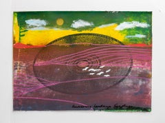 Iain Baxter& "Recovering Landscape" Conceptual Monoprint Painting 