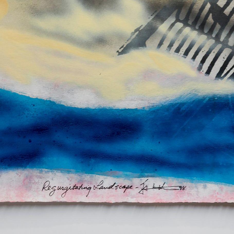 Peinture conceptuelle à monogravure « Régloritating Landscape » d'Ivan Baxter - Art de Iain Baxter