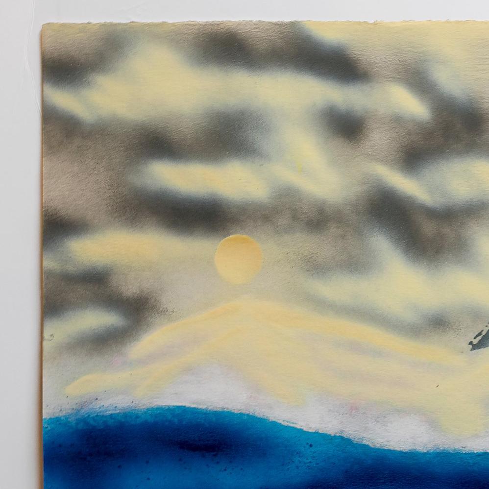 Peinture conceptuelle à monogravure « Régloritating Landscape » d'Ivan Baxter - Gris Abstract Drawing par Iain Baxter