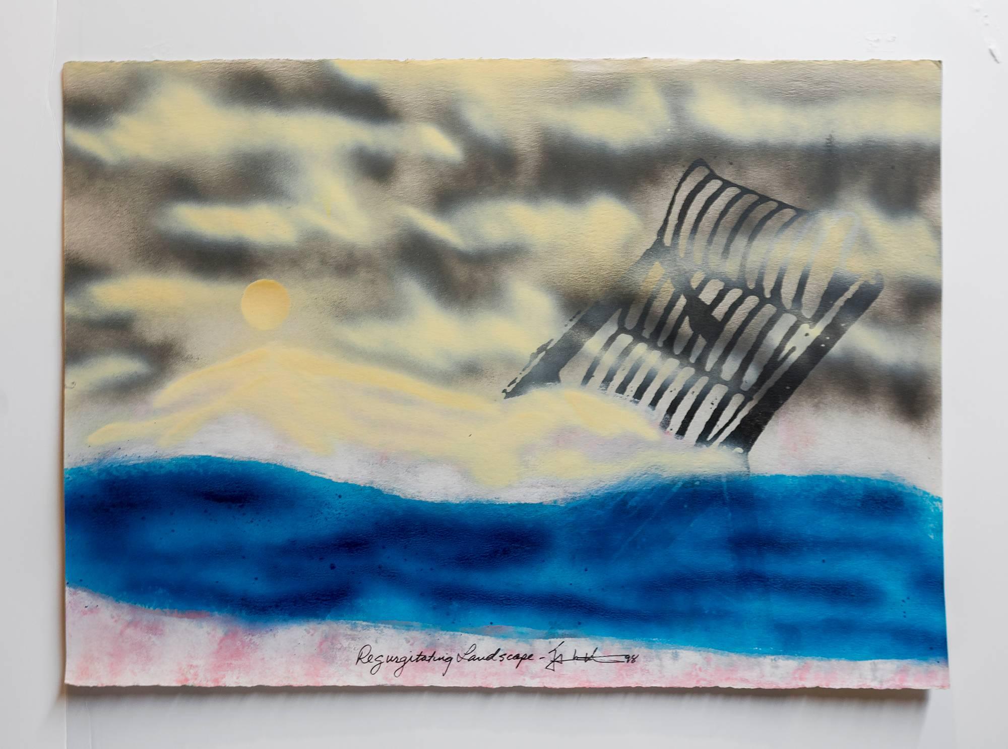Iain Baxter& "Regurgitating Landscape" Peinture monographique conceptuelle