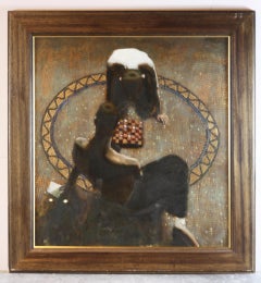 Iain Faulkner (Scottish, B.1973) 'the Draughts Players' Initialed IF Lower Left