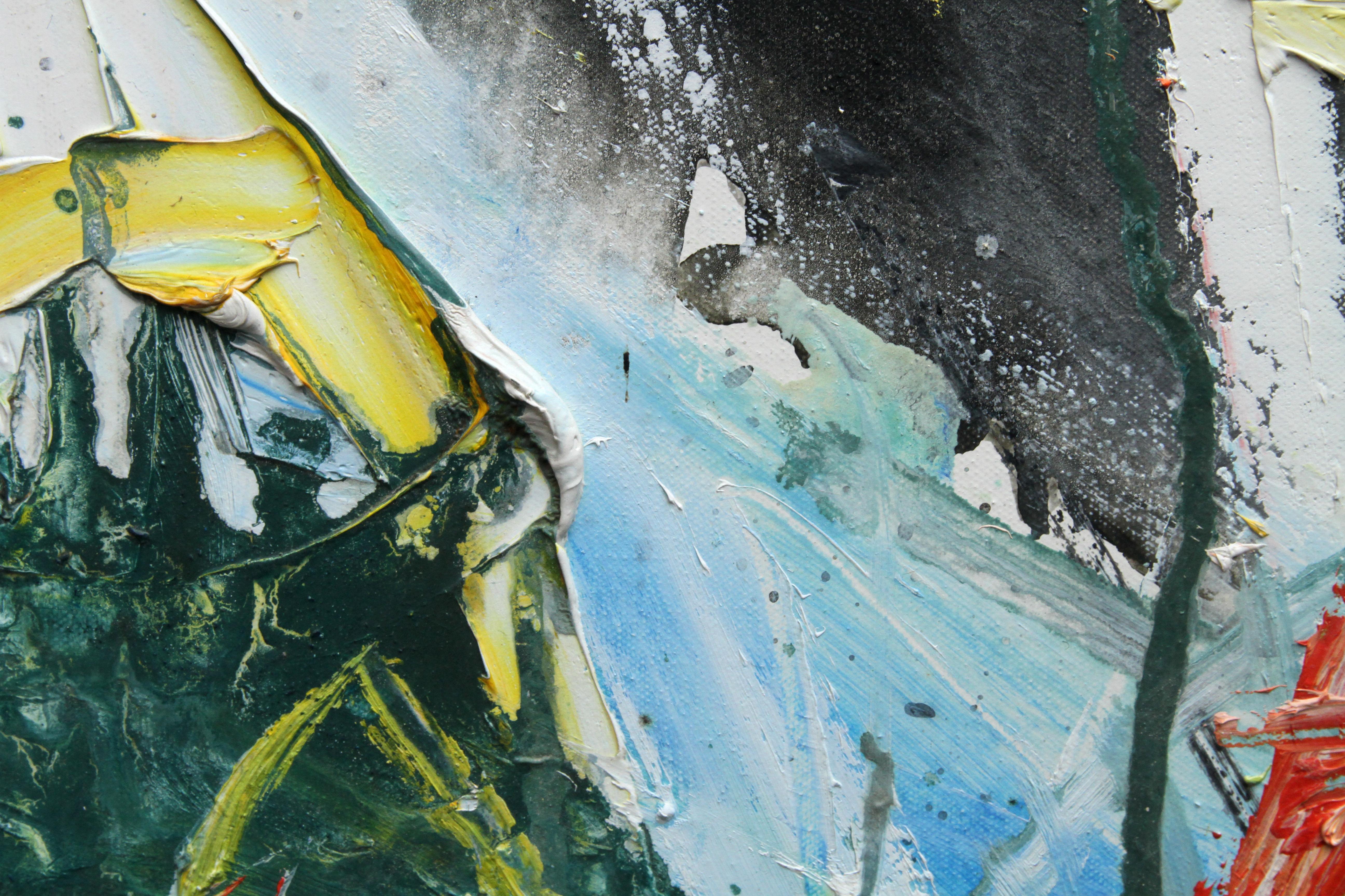 Midsummer - Peinture à l'huile d'art expressionniste abstraite écossaise  en vente 6