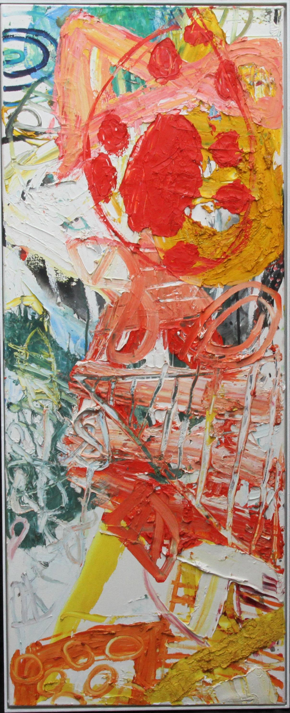 Abstract Painting di Iain Robertson - Midsummer - Pittura ad olio d'arte astratta espressionista scozzese esposta