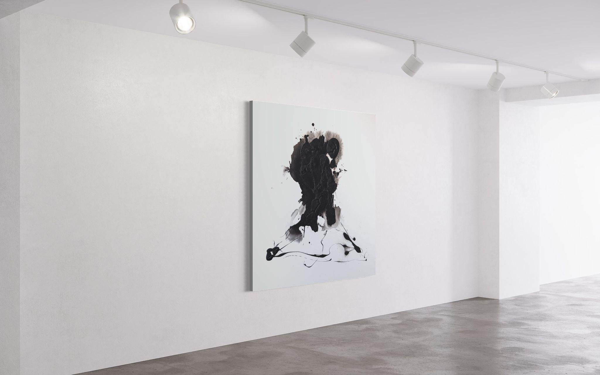 ARTWORK Black Abstract Painting by Spanish Artist Iñaki Moreno 2022 3