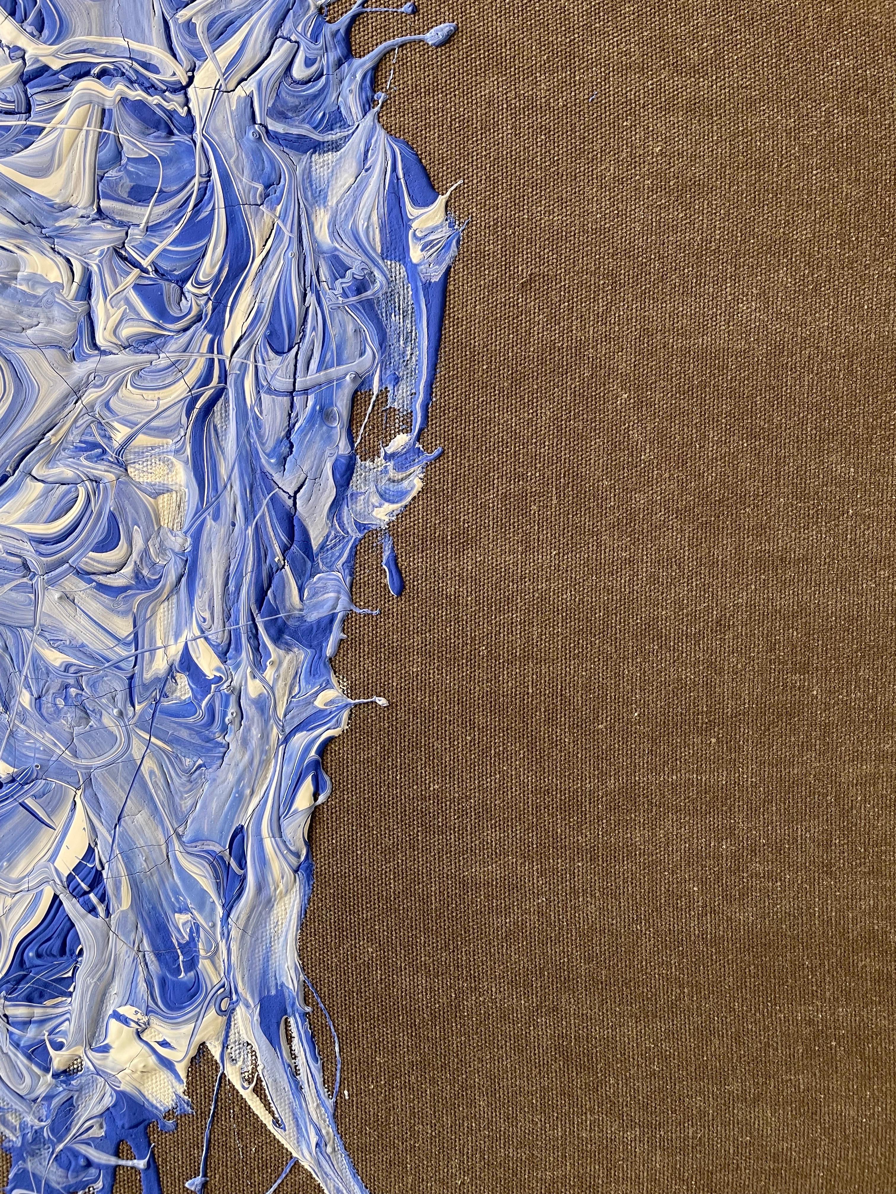 ABSTRACT Pittura Blu Turchese Texture Artista Spagnolo Iñaki Moreno 2023 3