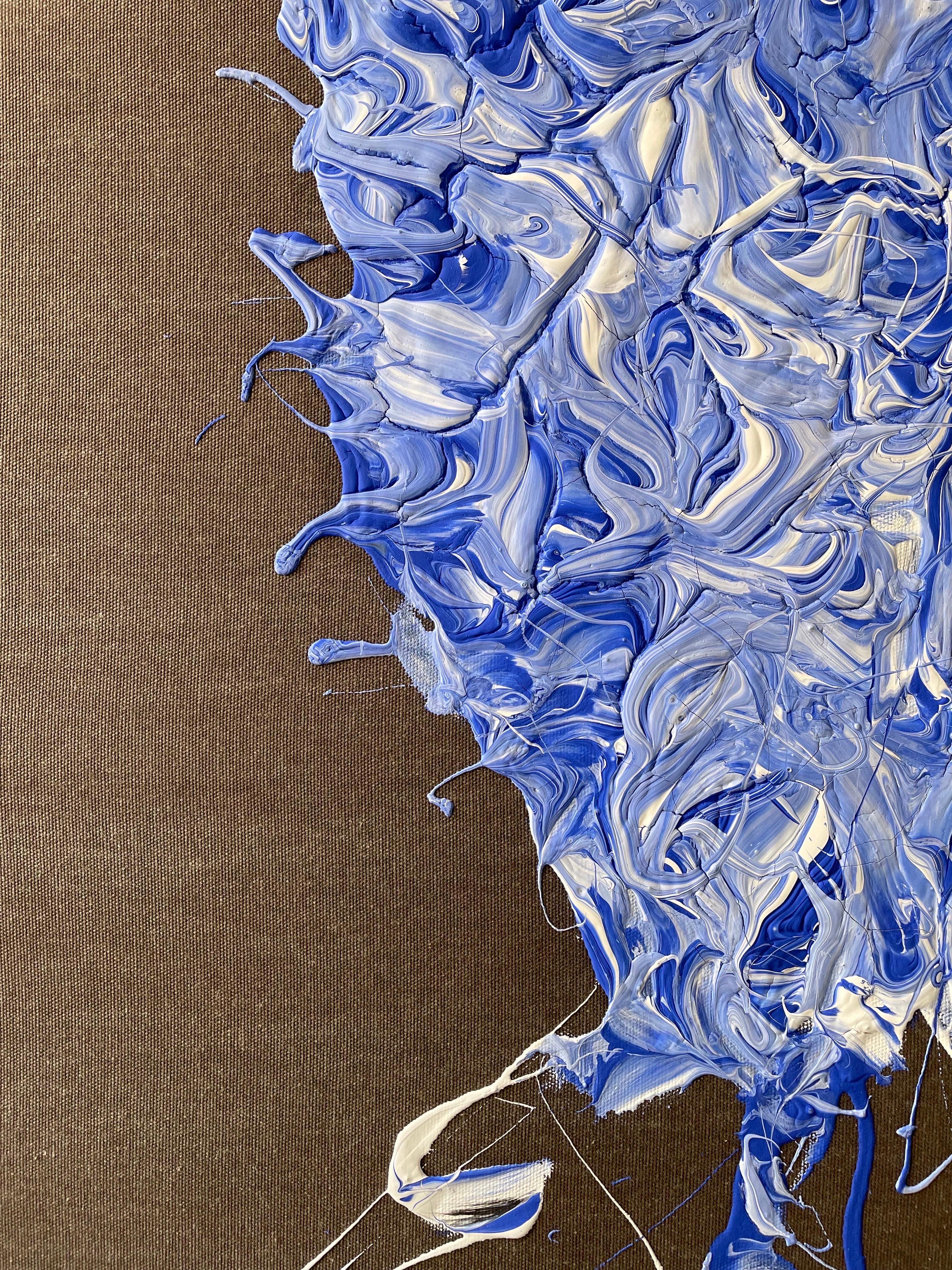 ABSTRACT Pittura Blu Turchese Texture Artista Spagnolo Iñaki Moreno 2023 5