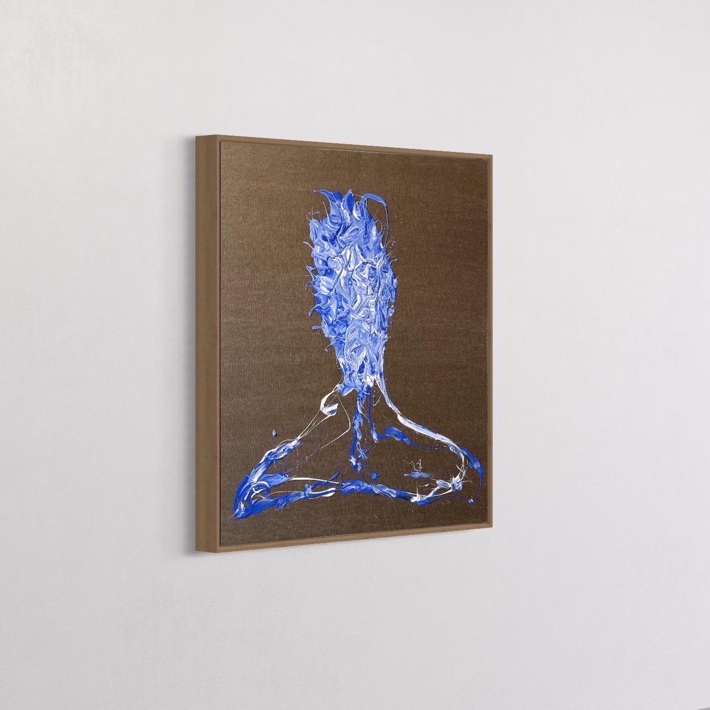 ABSTRACT Pittura Blu Turchese Texture Artista Spagnolo Iñaki Moreno 2023 6