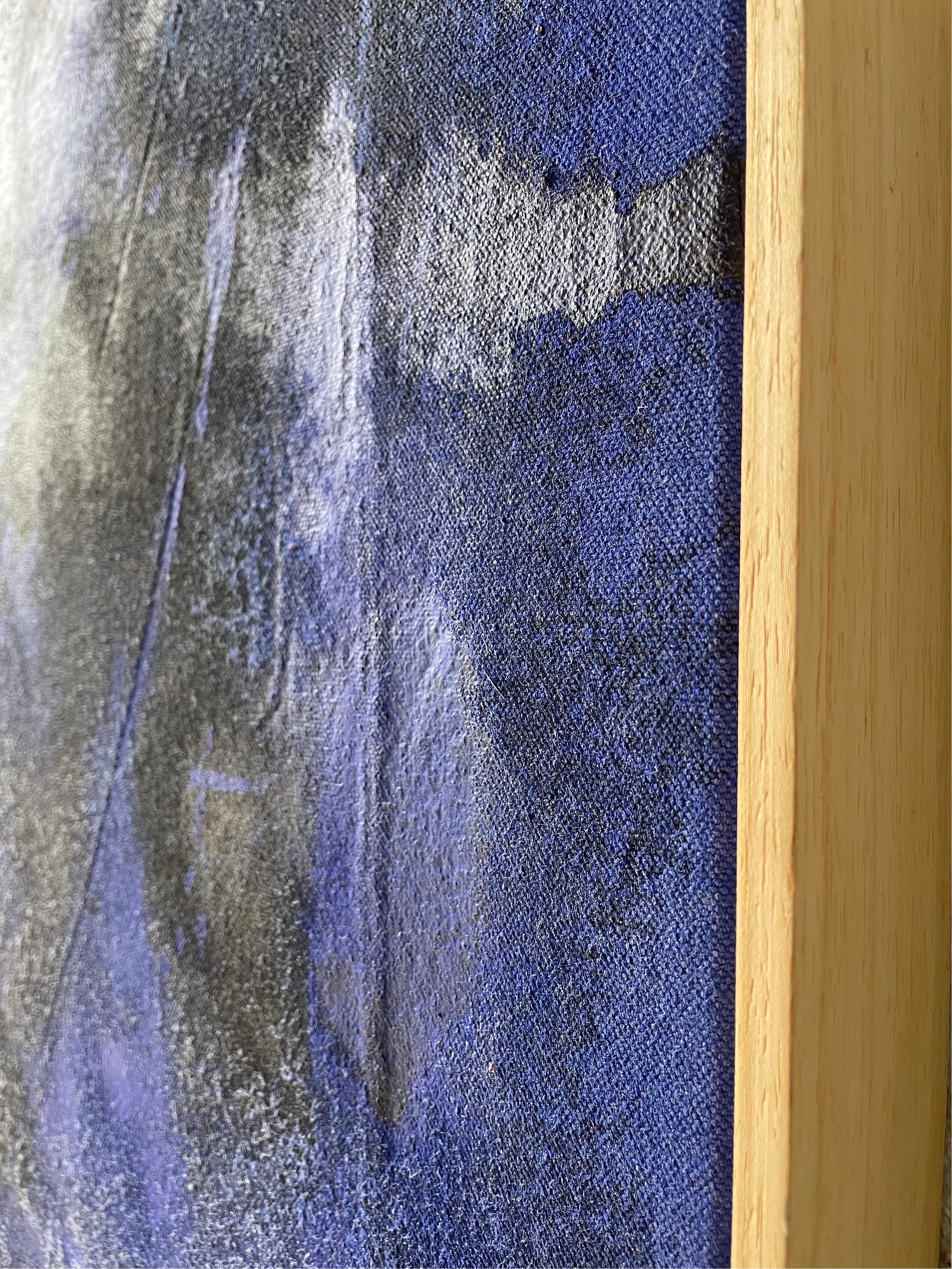 ABSTRACT Painting Texture Blue Contemporary Spanish Artist Iñaki Moreno 2022 1