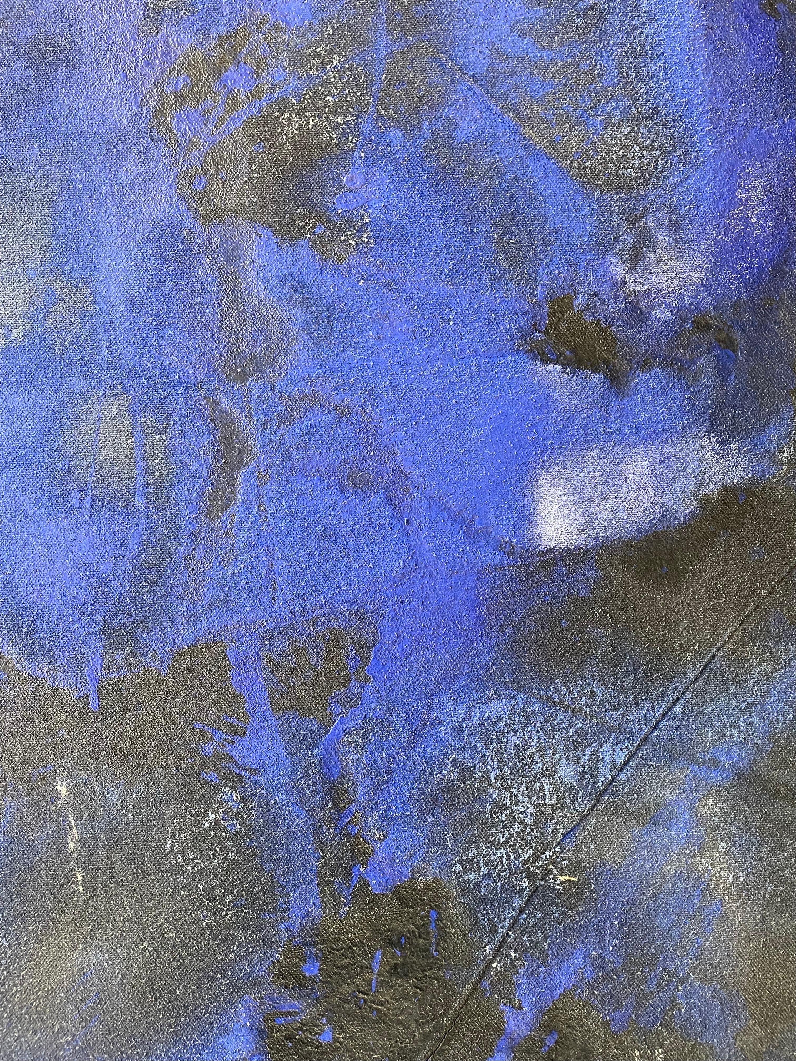 ABSTRACT Painting Texture Blue Contemporary Spanish Artist Iñaki Moreno 2022 3