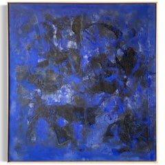 ABSTRACT Painting Texture Blue Colors Spanish Artist Iñaki Moreno 2022