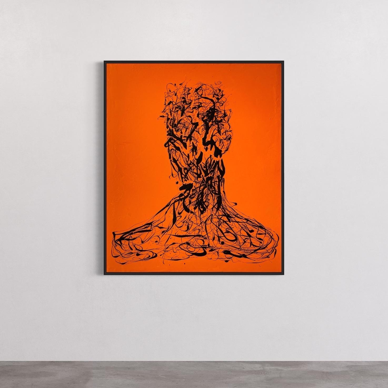 ABSTRACT Painting Texture Orange Contemporary Spanish Artist Iñaki Moreno 2023 5