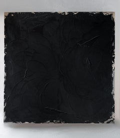 ABSTRACT Painting Black Color and Texture by Spanish Artist Iñaki Moreno 2022
