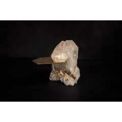 Tavolino scultoreo Ialino One Of A Kind in cristallo e quarzo di Alex Turco