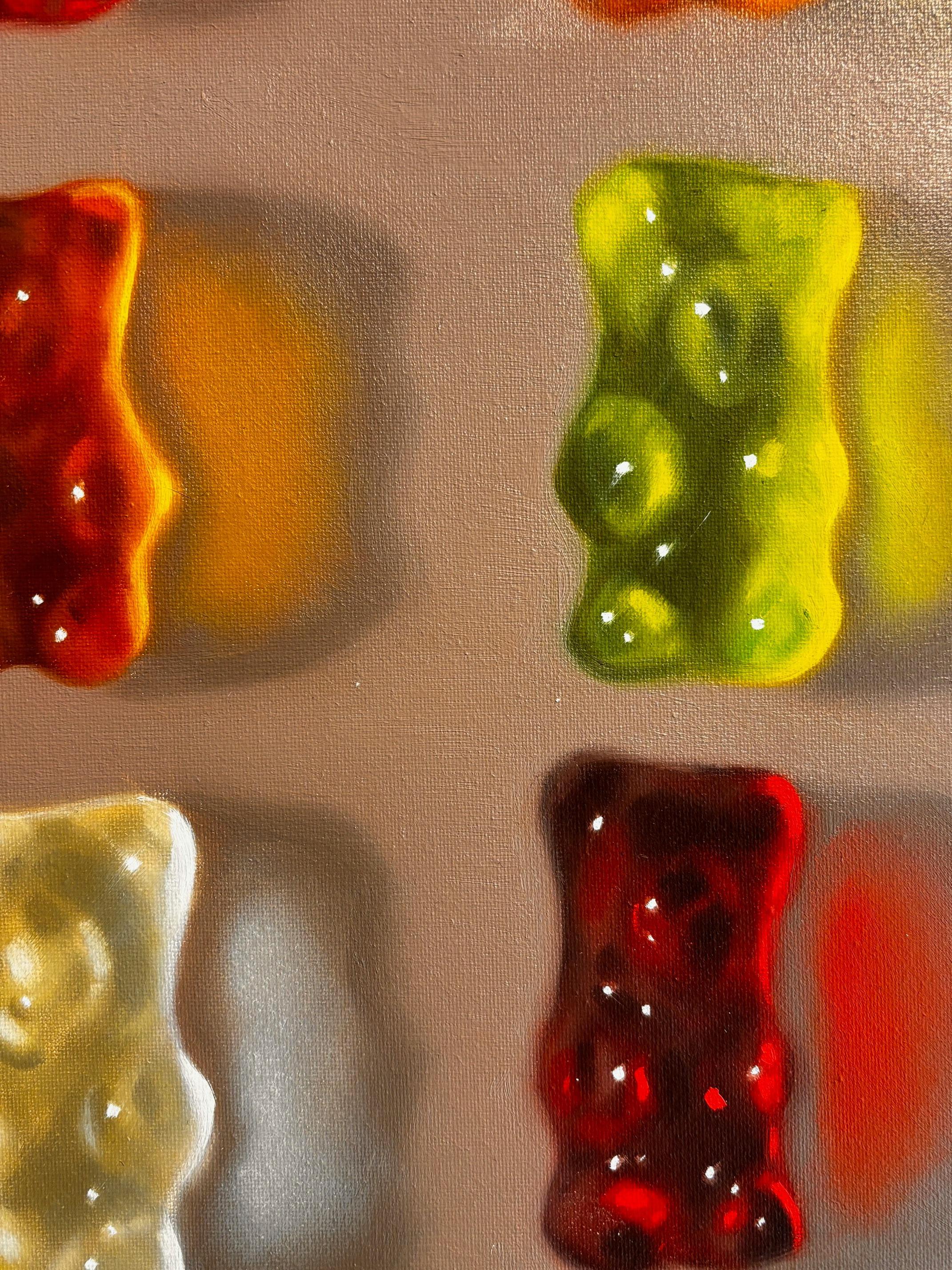 Bears + Bears I -original still life realism oil painting- Pop Art artwork For Sale 3