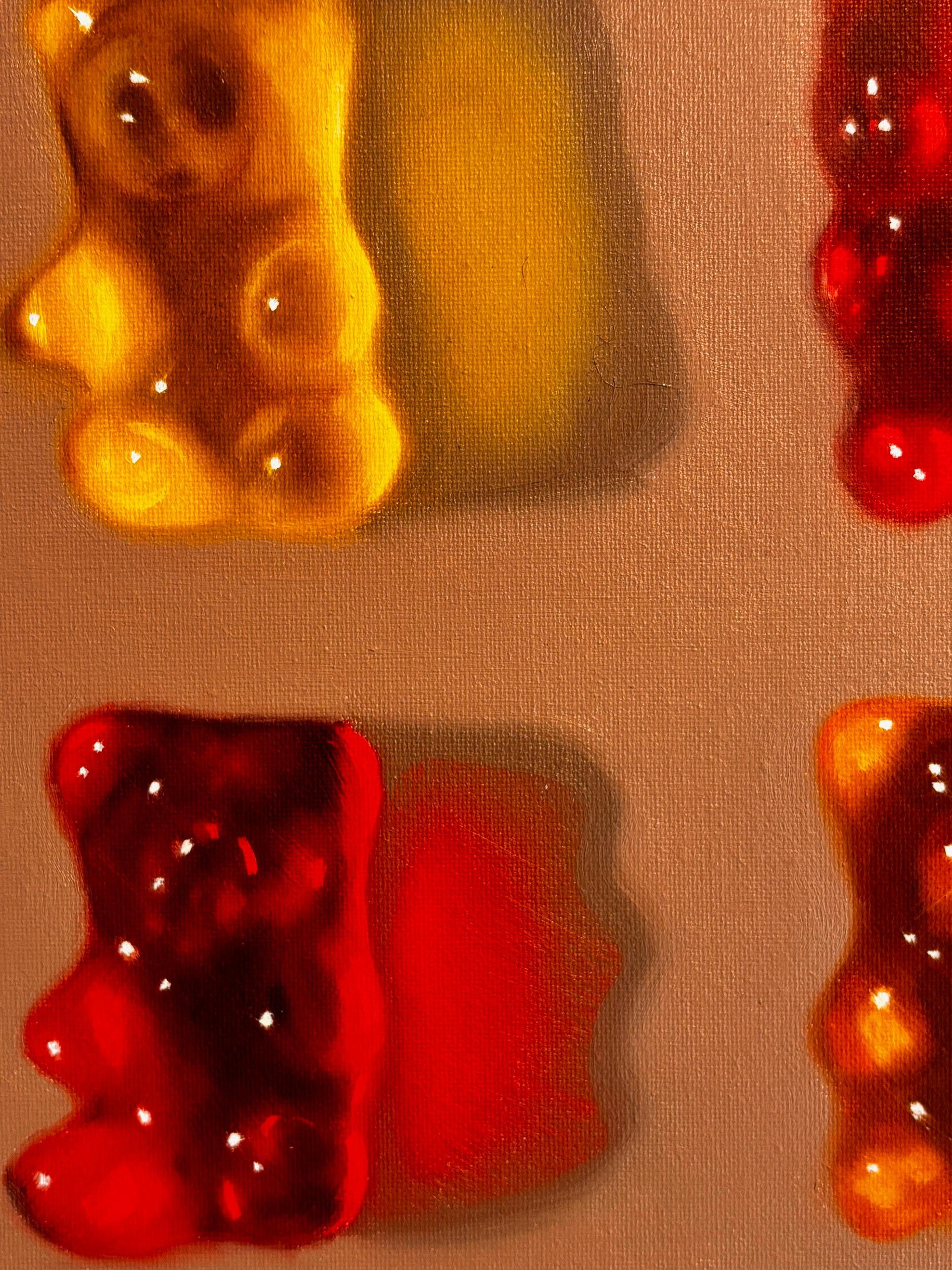 Bears + Bears II -original still life realism oil painting- Pop Art artwork - Brown Still-Life Painting by Ian Bertolucci