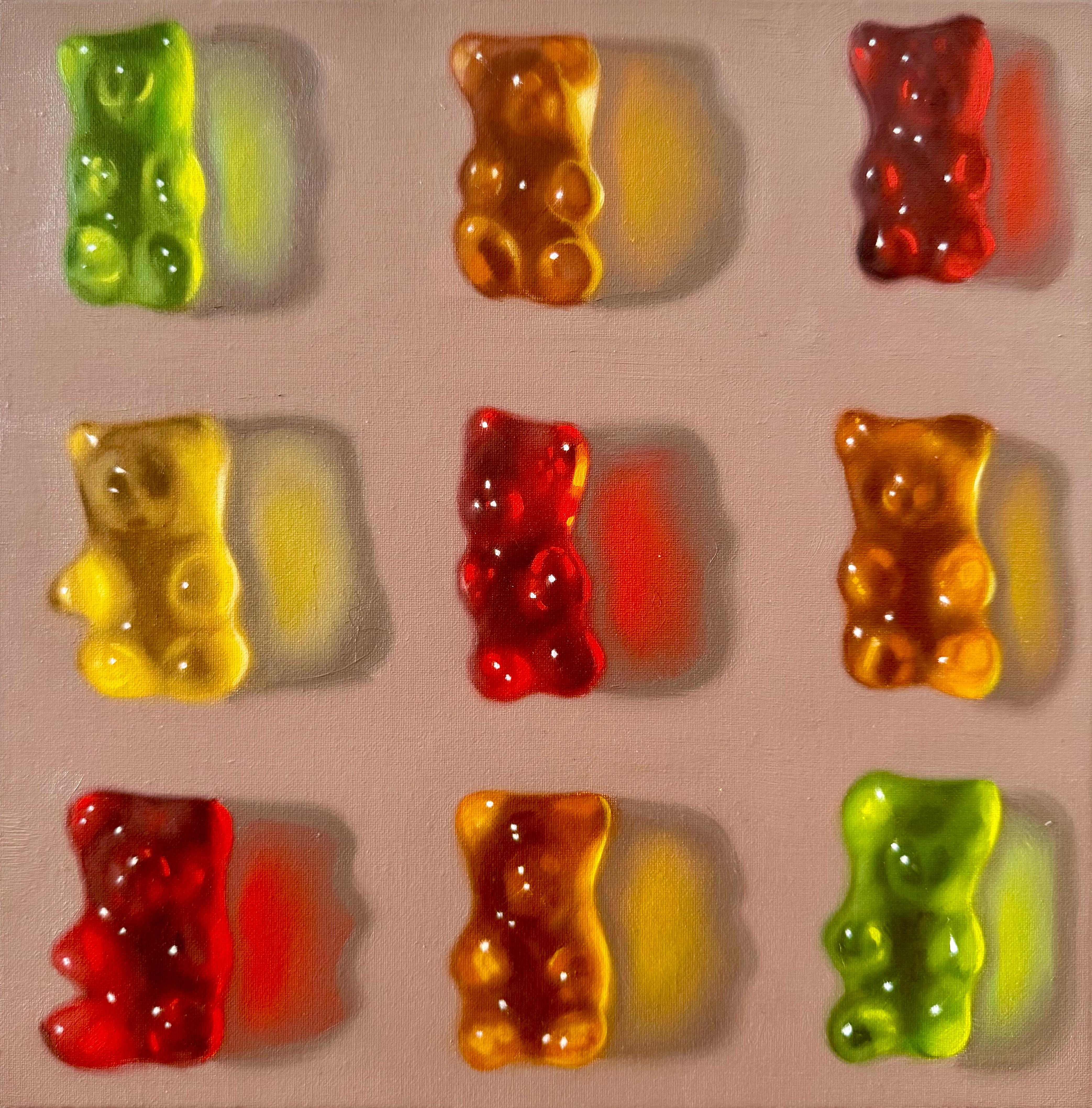 Bears + Bears II -original still life realism oil painting- Pop Art artwork