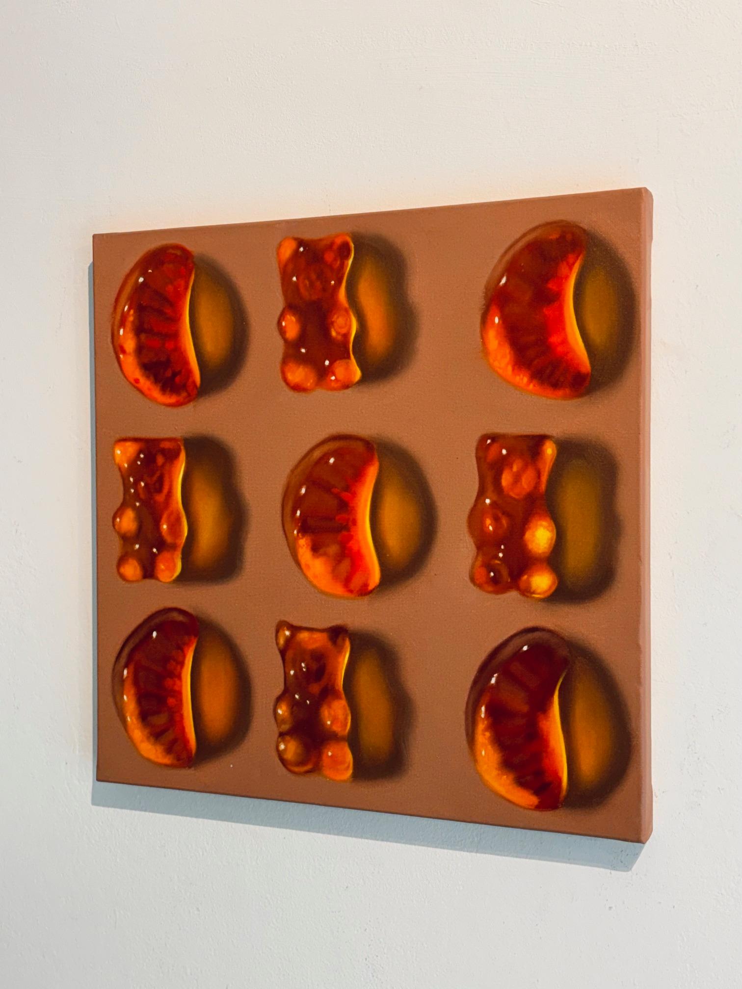 Bears + Tangerines -original still life realism oil painting- Pop Art artwork For Sale 2