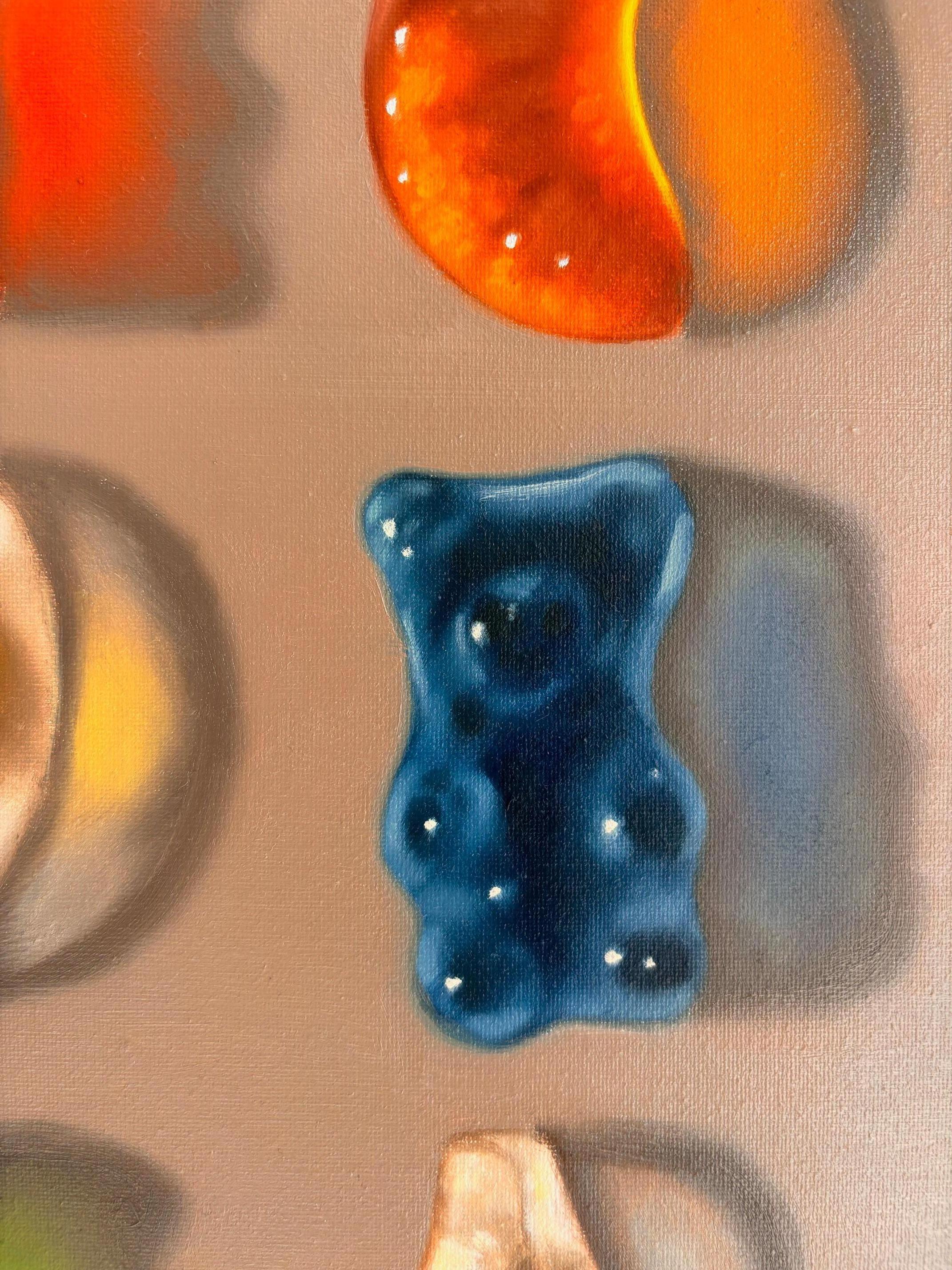 Candy Mix - Original Stilleben Realismus Kunstwerk - Ölgemälde - Pop Art im Angebot 4