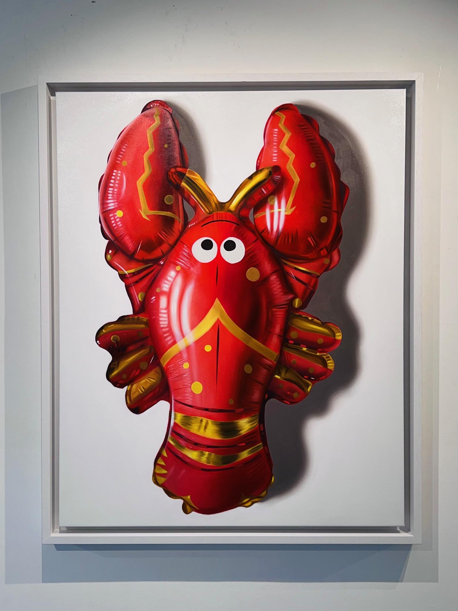 Lobster I -original pop art realism oil painting- contemporary art - Painting by Ian Bertolucci
