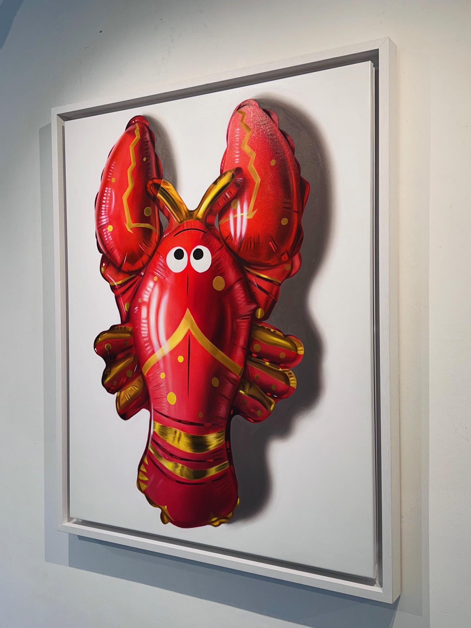 Lobster I -original pop art realism oil painting- contemporary art - Abstract Impressionist Painting by Ian Bertolucci