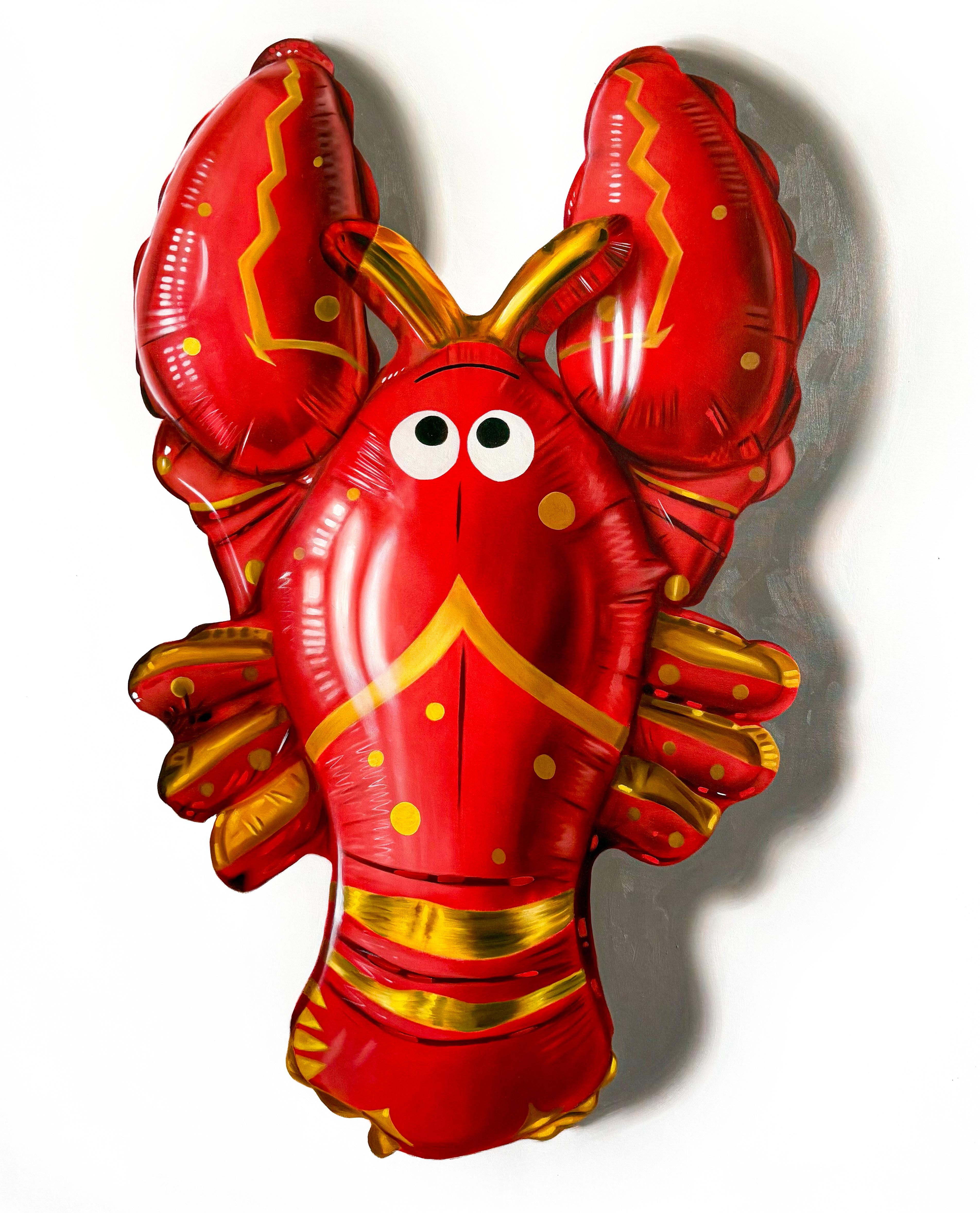 Ian Bertolucci Still-Life Painting - Lobster I -original pop art realism oil painting- contemporary art