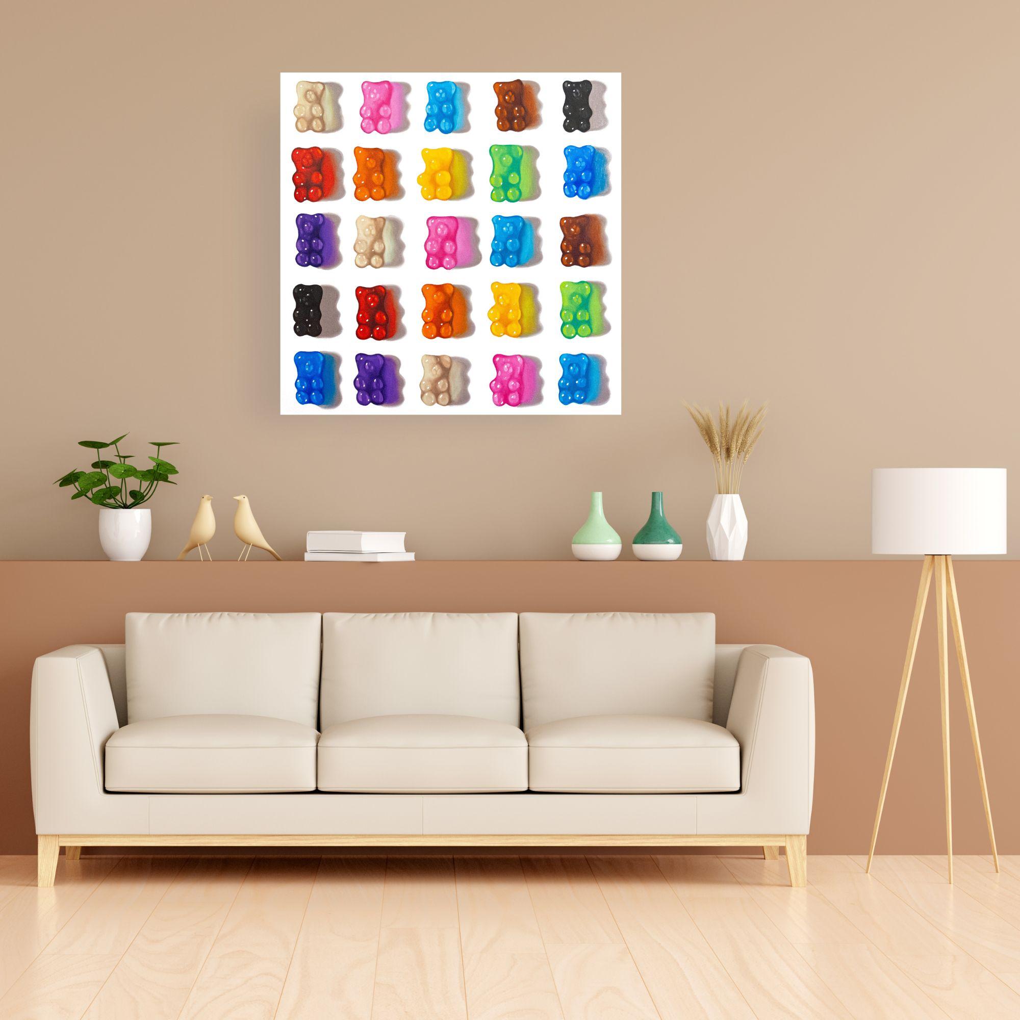 Regenbogenbären -Original modern realismus stillleben öl gemälde-zeitgenössische kunst – Painting von Ian Bertolucci