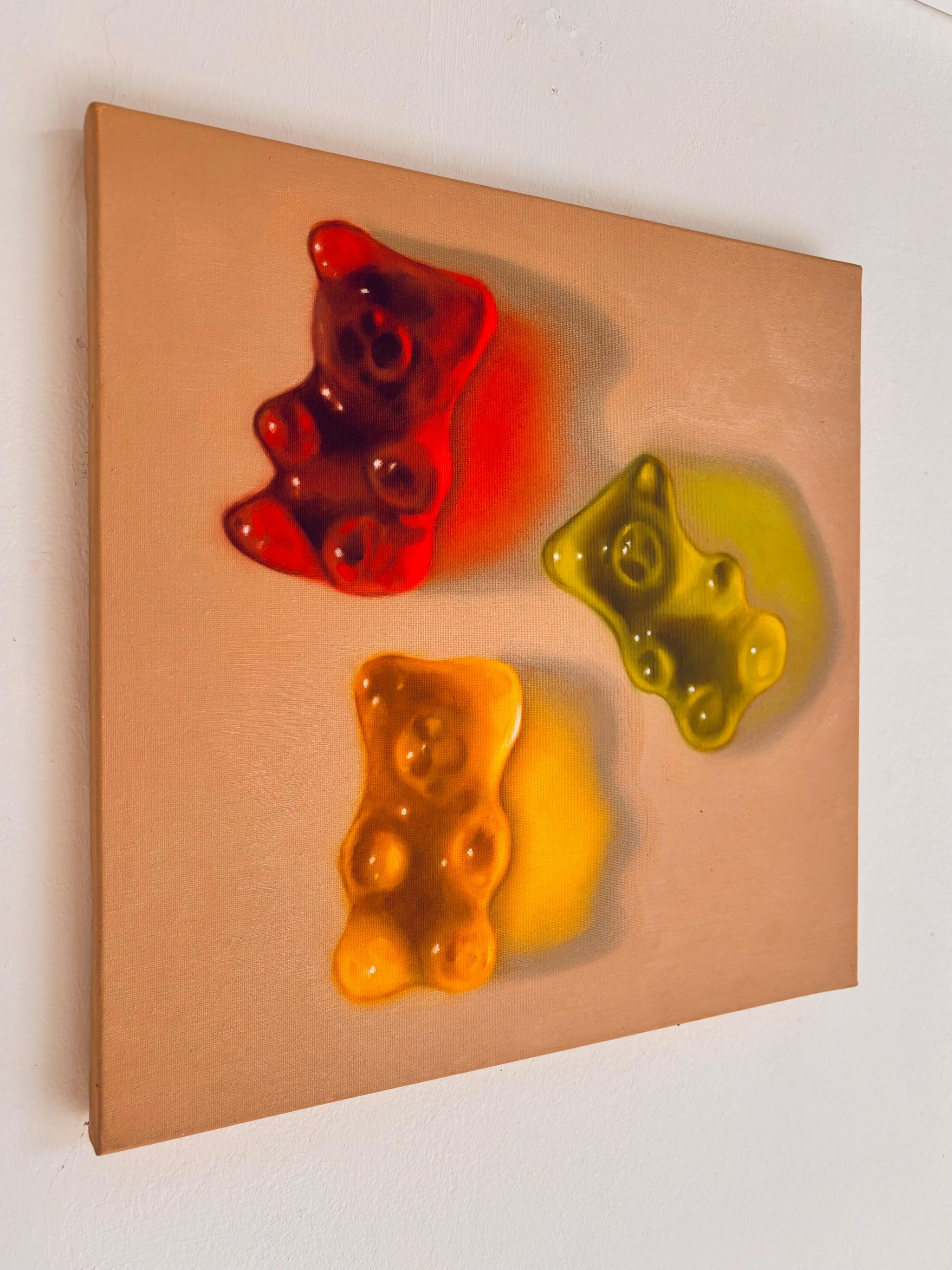 Rot, Grün, Gelb - Original Stilleben Realismus Kunstwerk - Ölgemälde - Pop Art im Angebot 4