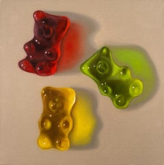 Rot, Grün, Gelb - Original Stilleben Realismus Kunstwerk - Ölgemälde - Pop Art
