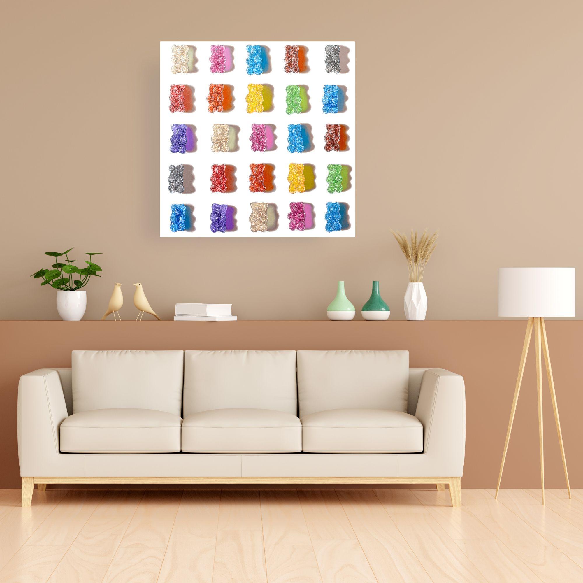 Sour Gummy Bears - Original modernes Pop-Stillleben Ölgemälde - Contemporary Art (Pop-Art), Painting, von Ian Bertolucci