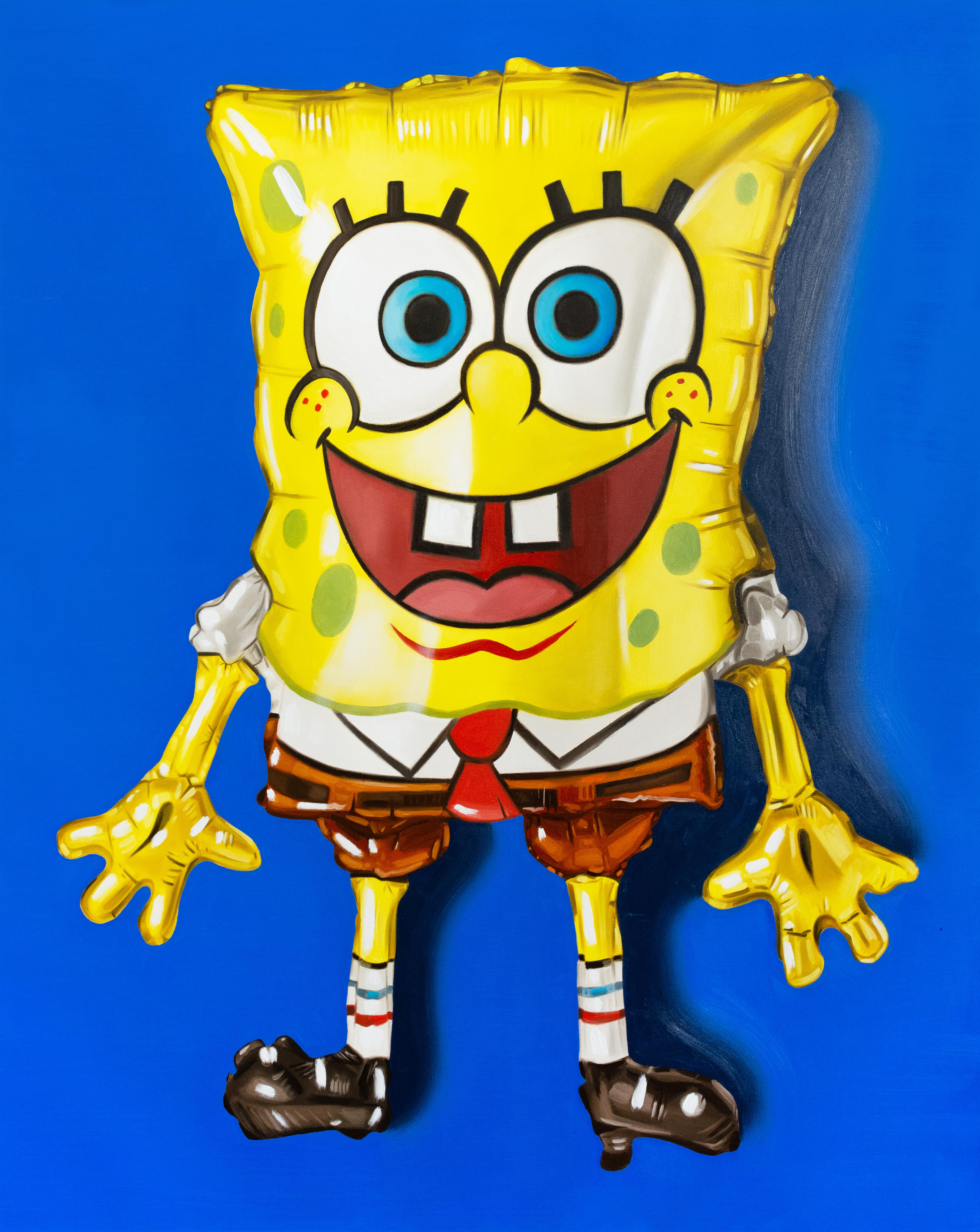 Ian Bertolucci Still-Life Painting – Spongebob- Original Hyperrealismus Stillleben Ölgemälde- Contemporary Artwork