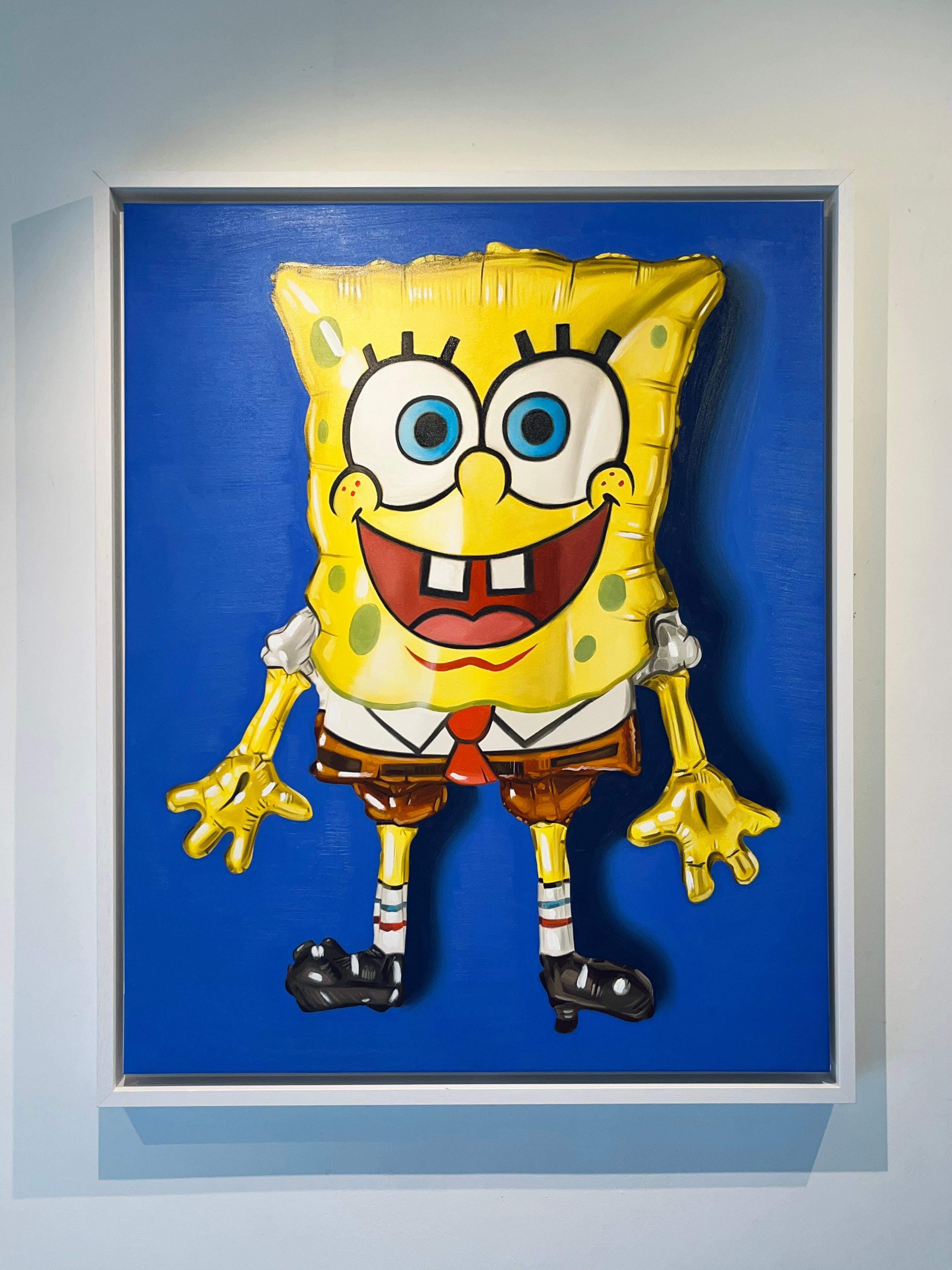 Spongebob- Original Stilleben Hyperrealismus Ölgemälde- Zeitgenössisches Kunstwerk – Painting von Ian Bertolucci