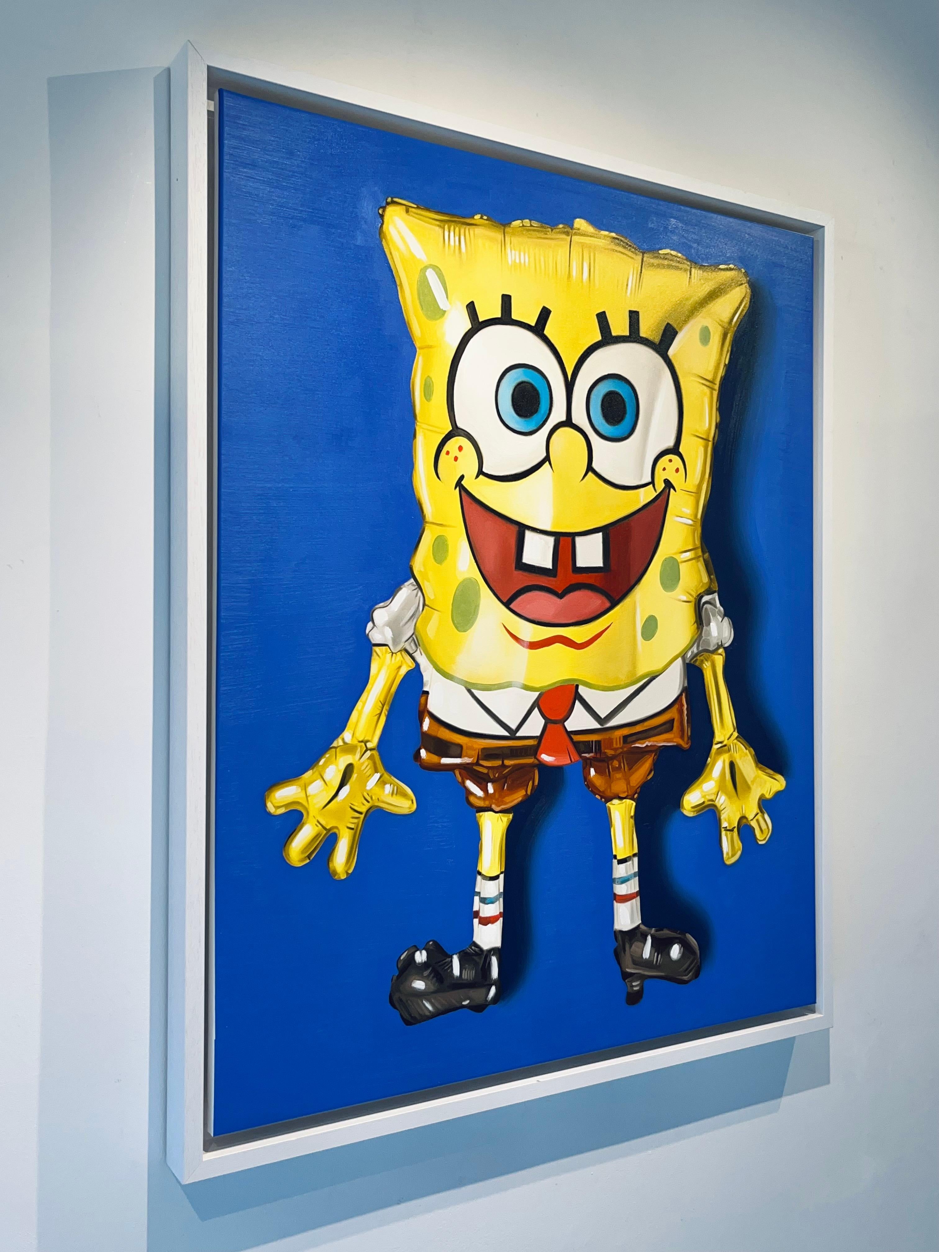 Spongebob Abstract Ian Bertolucci - Spongebob- Original Still life hyper realism oil ...