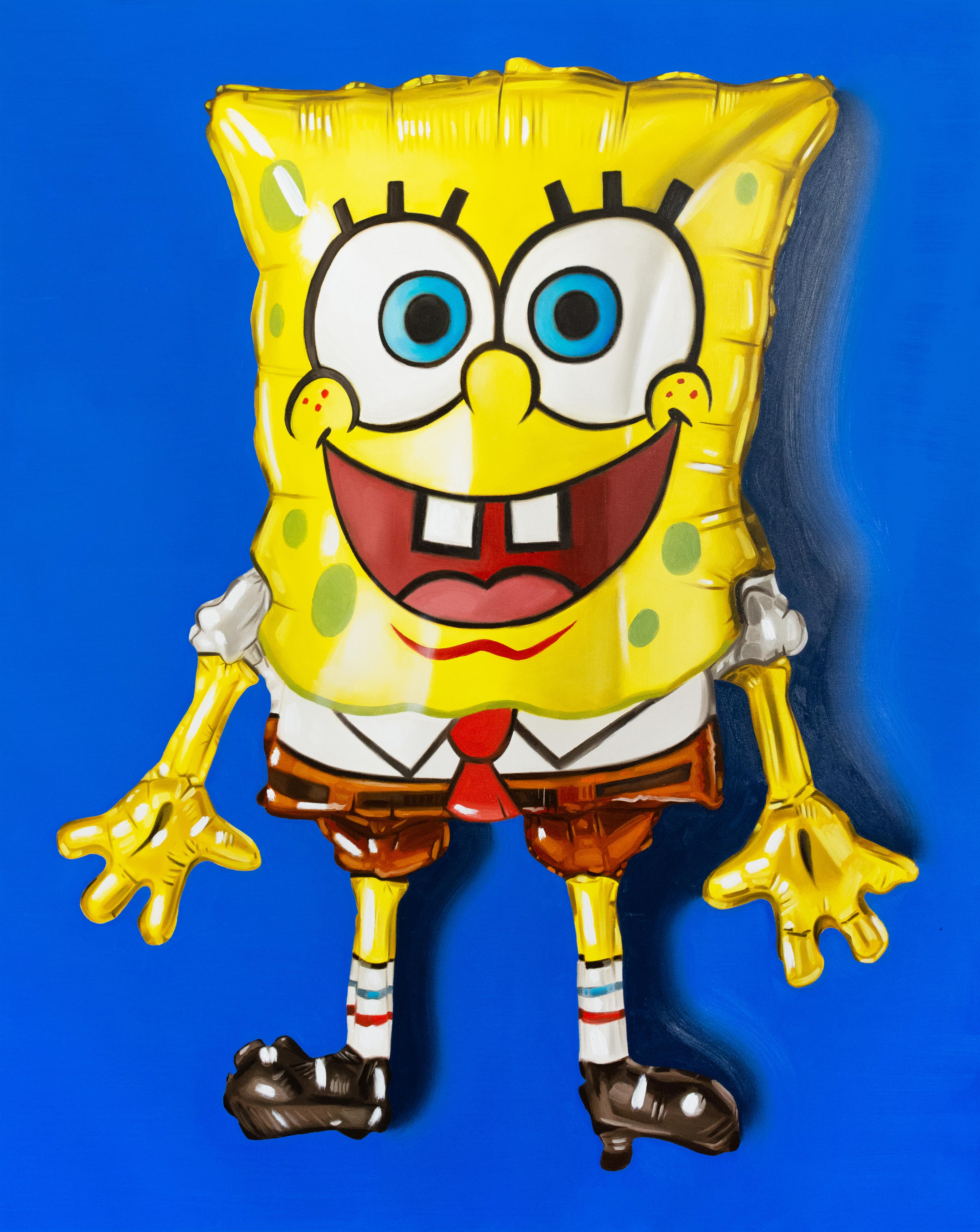 Ian Bertolucci Still-Life Painting – Spongebob- Original Stilleben Hyperrealismus Ölgemälde- Zeitgenössisches Kunstwerk