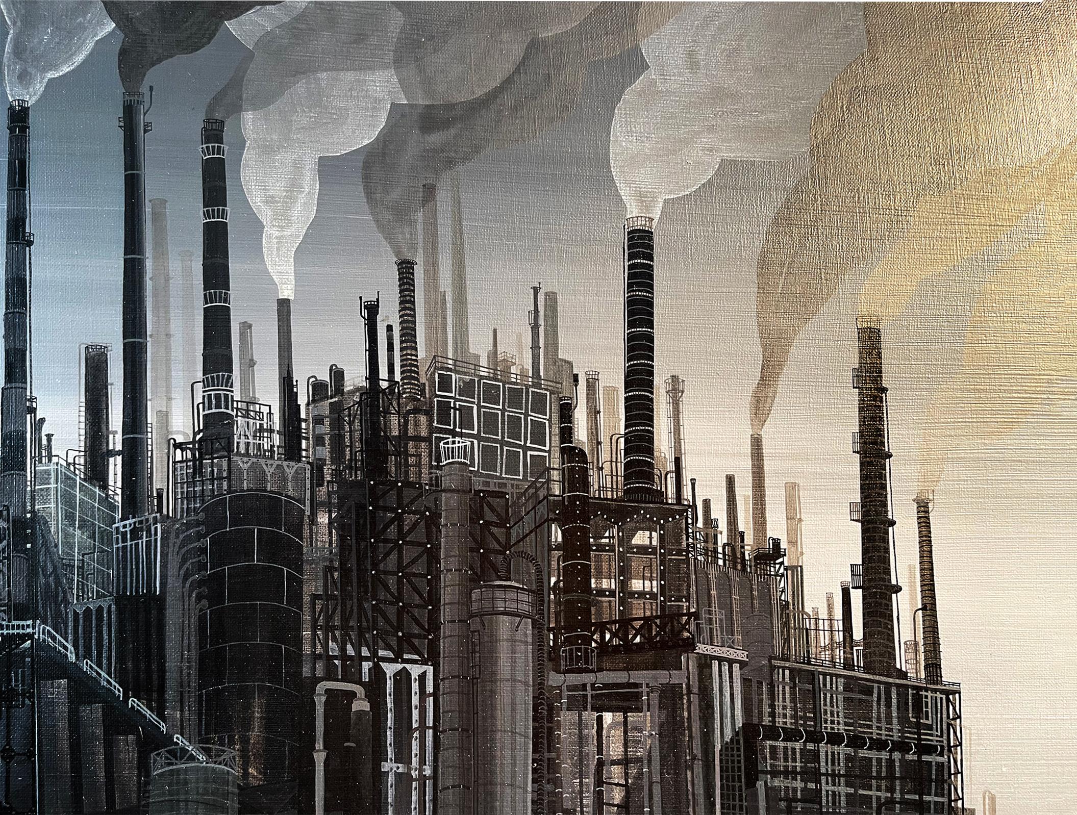 Doledrum ( Industrial Environmental Pollution  - Painting by Ian Davis 