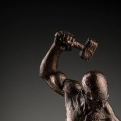 Creación de uno mismo - sobremesa Escultura figurativa forma humana hombre original moderna