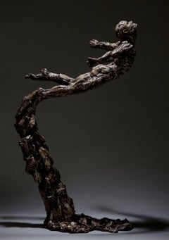 Ian Edwards - Salto della fede - Scultura in bronzo originale firmata