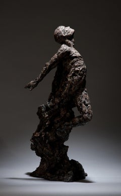Transfiguration - original rustic Figurative bronze sculpture contemporary