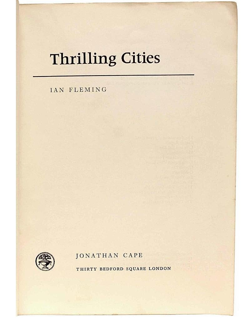 British Ian Fleming, Thrilling Cities, First Edition, Uncorrected Proof, 1963 For Sale