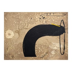 "Amato 1" Contemporary Neutral Toned Gestural Abstract Expressionist Painting