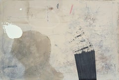 "Panoplie" Pittura contemporanea gestuale espressionista astratta dai toni neutri