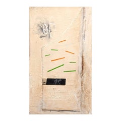 "Scippio" Contemporary Neutral Toned Gestural Abstract Expressionist Painting