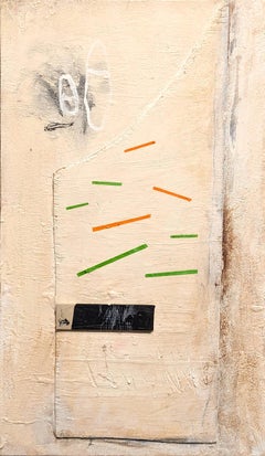 "Scippio" Contemporary Neutral Toned Gestural Abstract Expressionist Painting