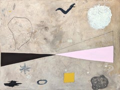 "Il bacio" Pittura contemporanea gestuale espressionista astratta dai toni neutri